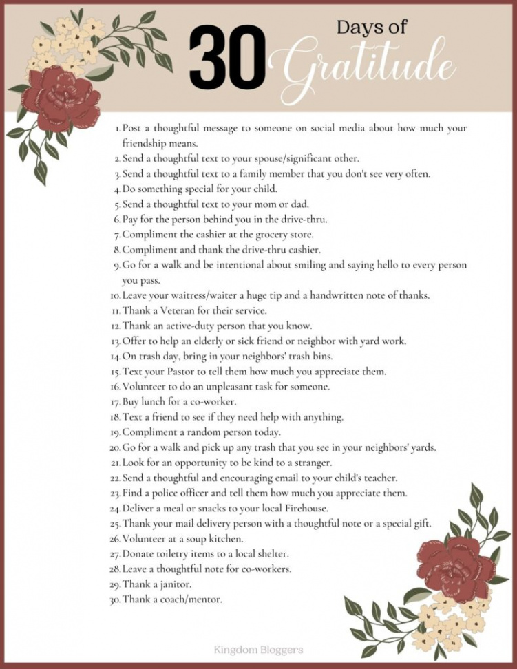 Days of Gratitude Challenge (and Free Printable) - Kingdom Bloggers