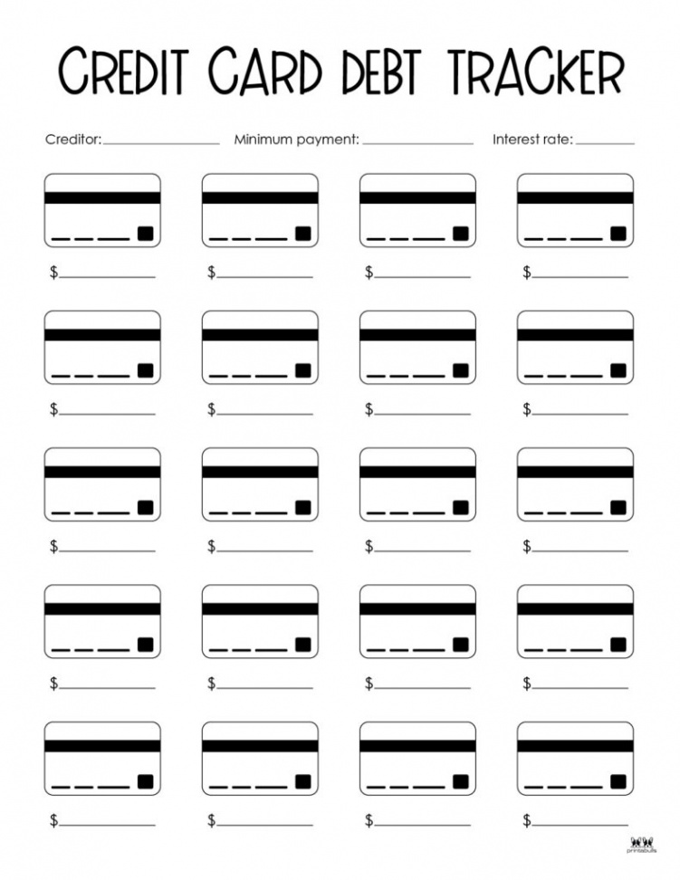 Debt Trackers & Debt Snowball Worksheets -  Pages  Printabulls