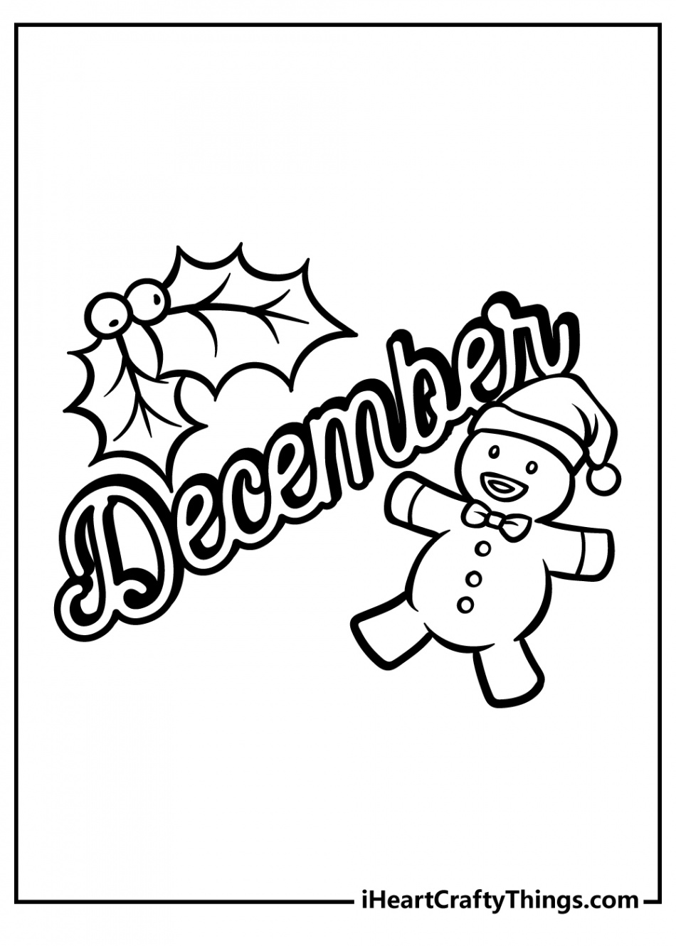 December Coloring Pages (% Free Printables)