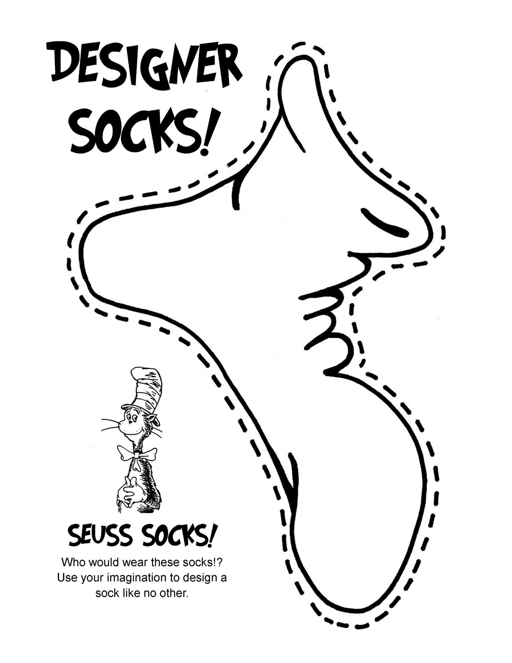 Design your own Seuss socks craft