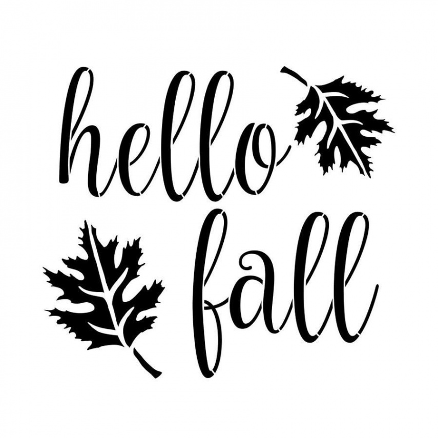 Designer Stencils Hello Fall Stencil  FS  Hello fall sign