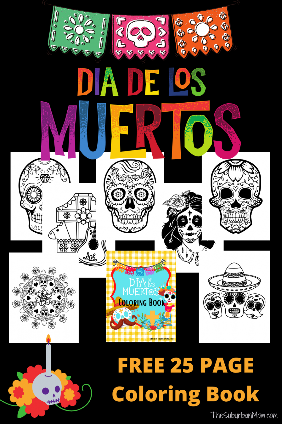 Día de los Muertos Coloring Pages Free Printable - Day Of The Dead