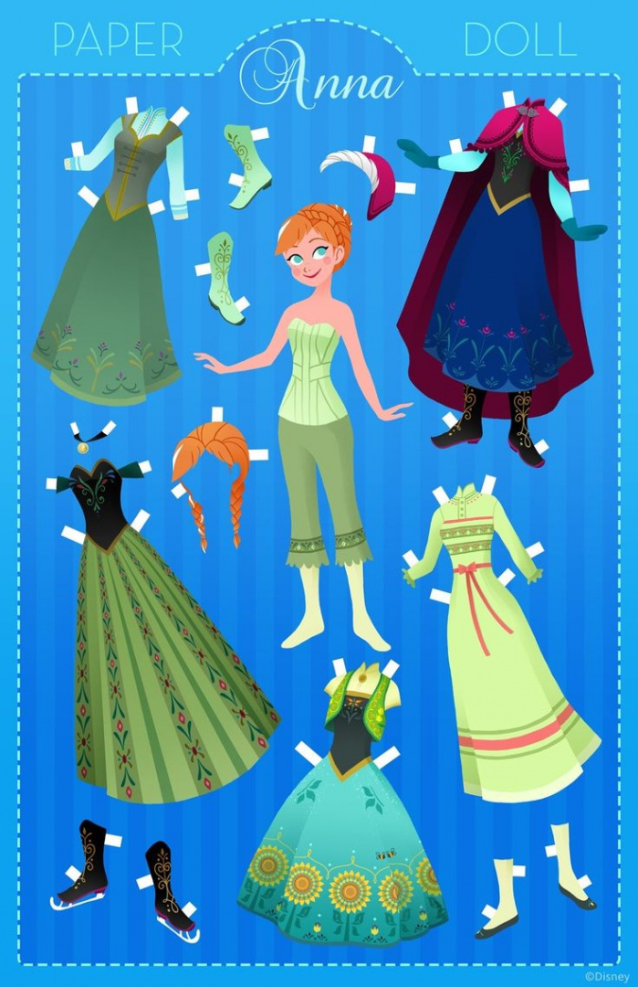 Disney News  Disney  Frozen paper dolls, Disney paper dolls