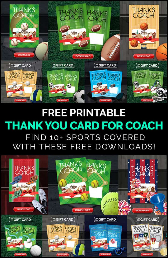 DIY Coach Gifts: Printable Thank You Card for Coach - Savings