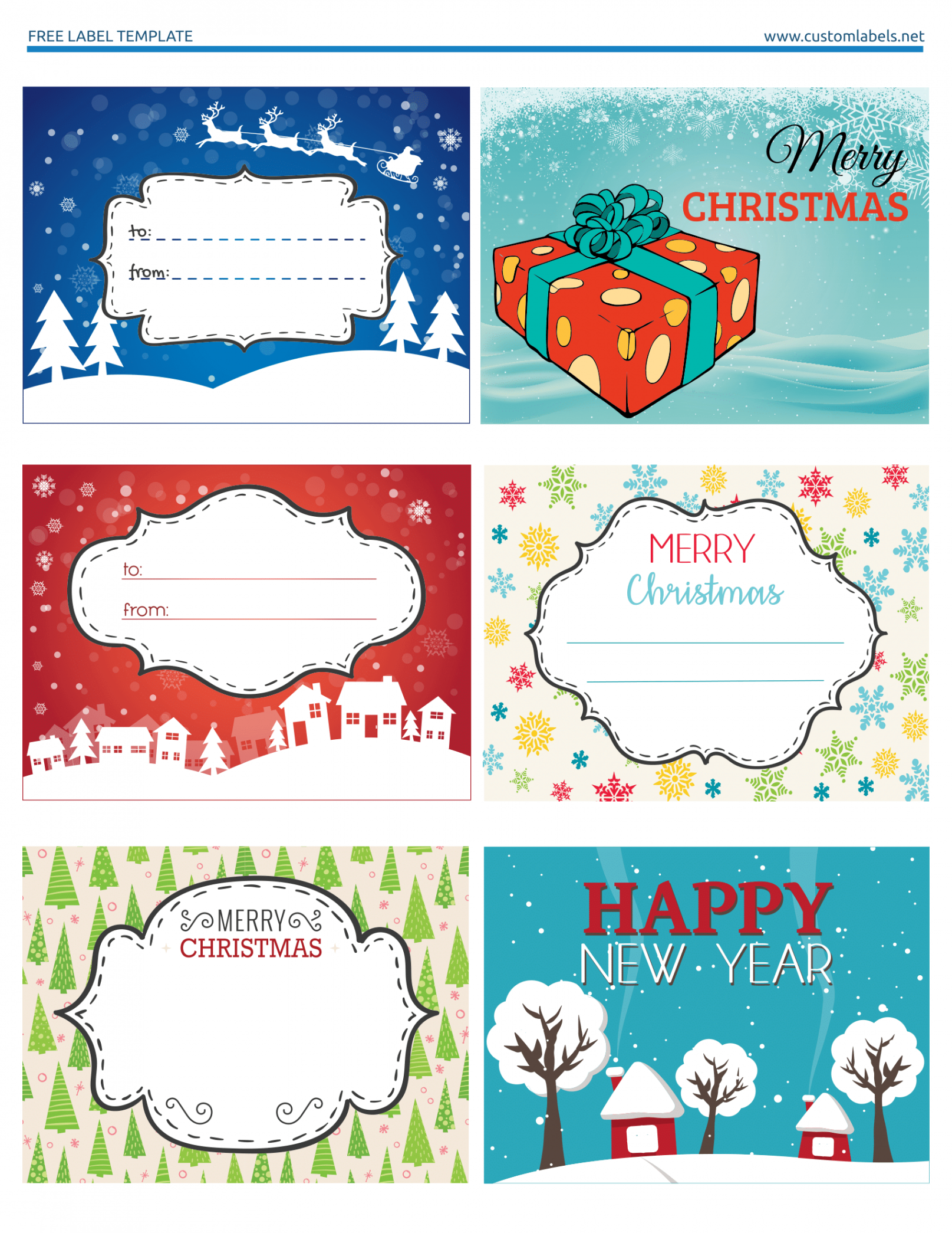 DIY Gift Tags - Fun and Colorful Christmas Labels - Free