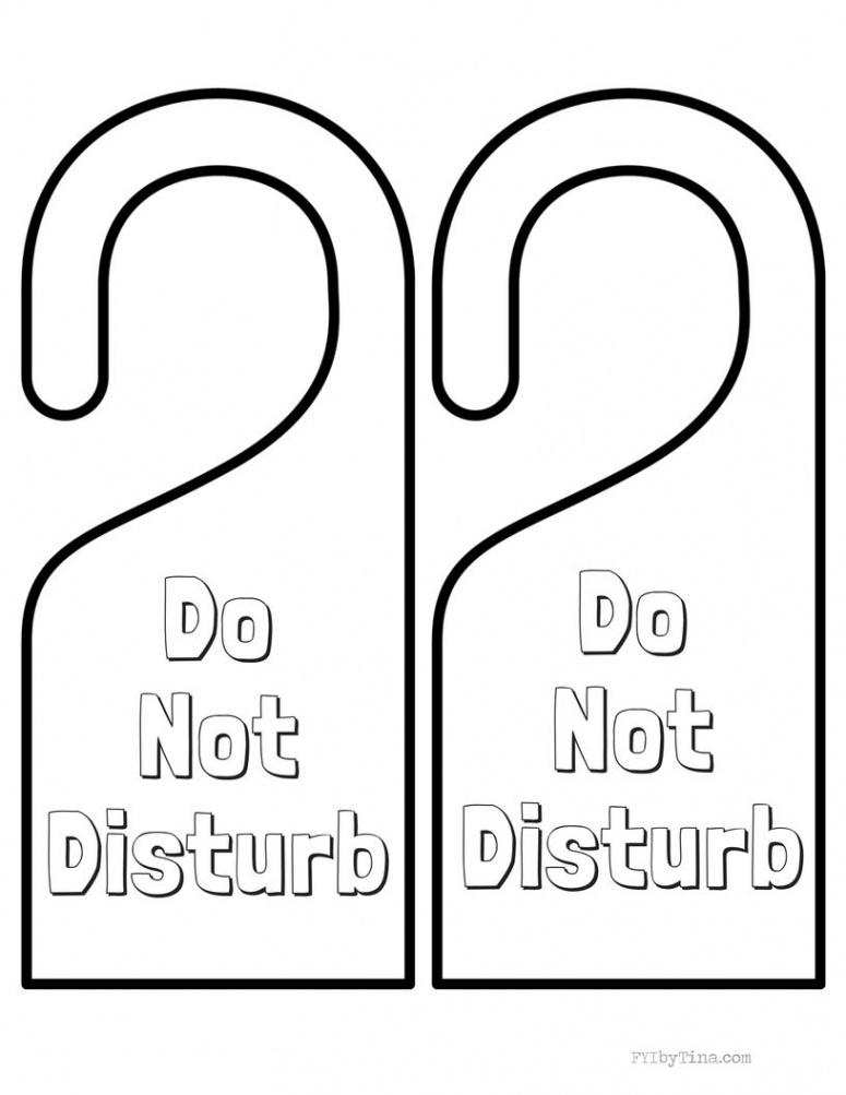 Do Not Disturb Door Hanger - Free Printable  Door hanger template