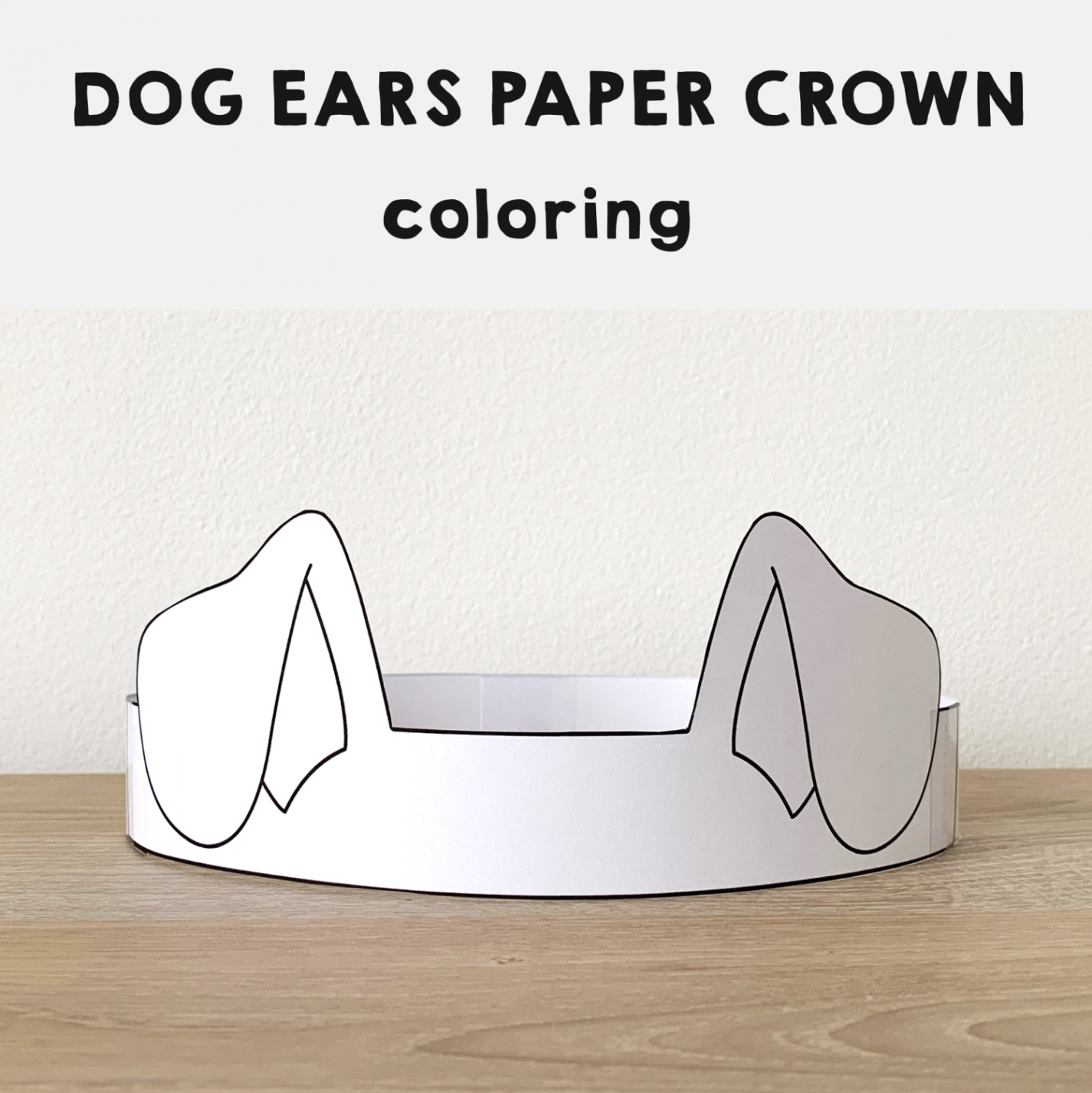 Dog Ears Crown Headband Printable Coloring Craft  Made By Teachers