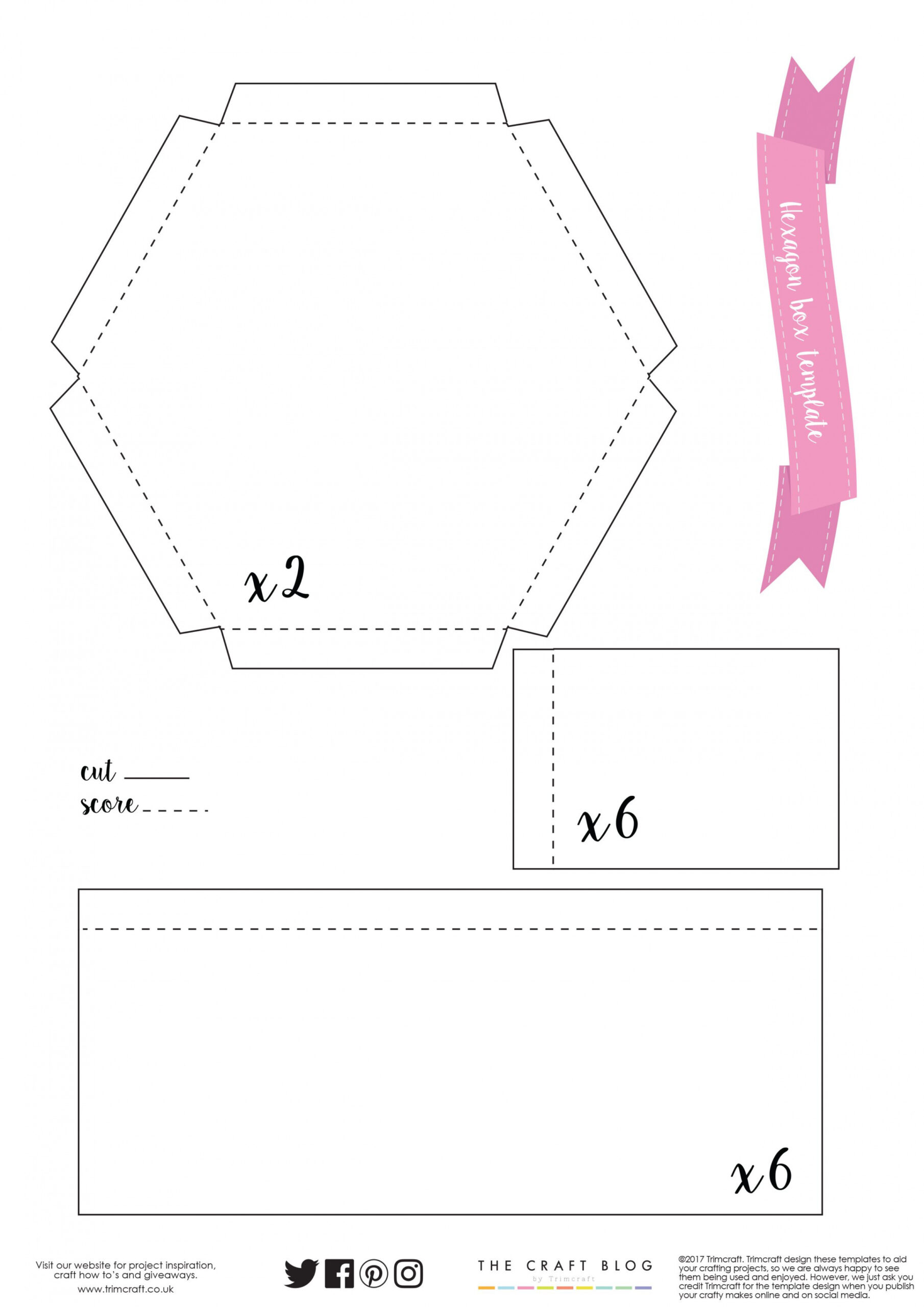 Download our Free Hexagonal Gift Box Template Here  Box template