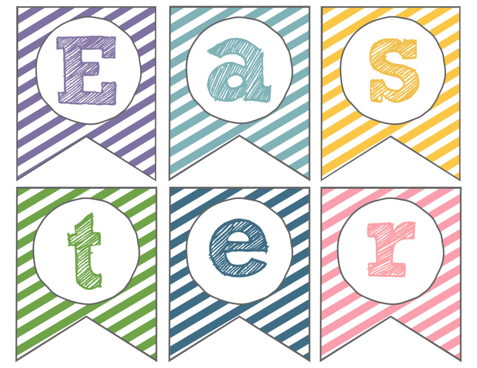 Easter Banner Free Printable Happy Easter - Paper Trail Design