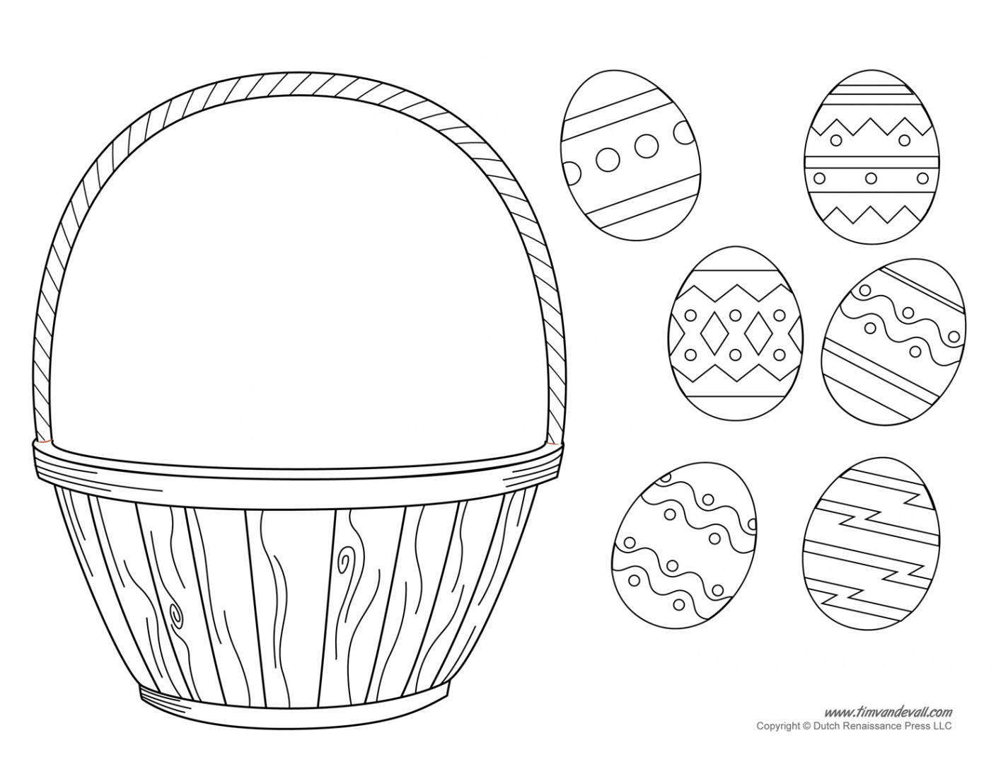 Easter Basket Template, Easter Basket Clipart & Easter Craft