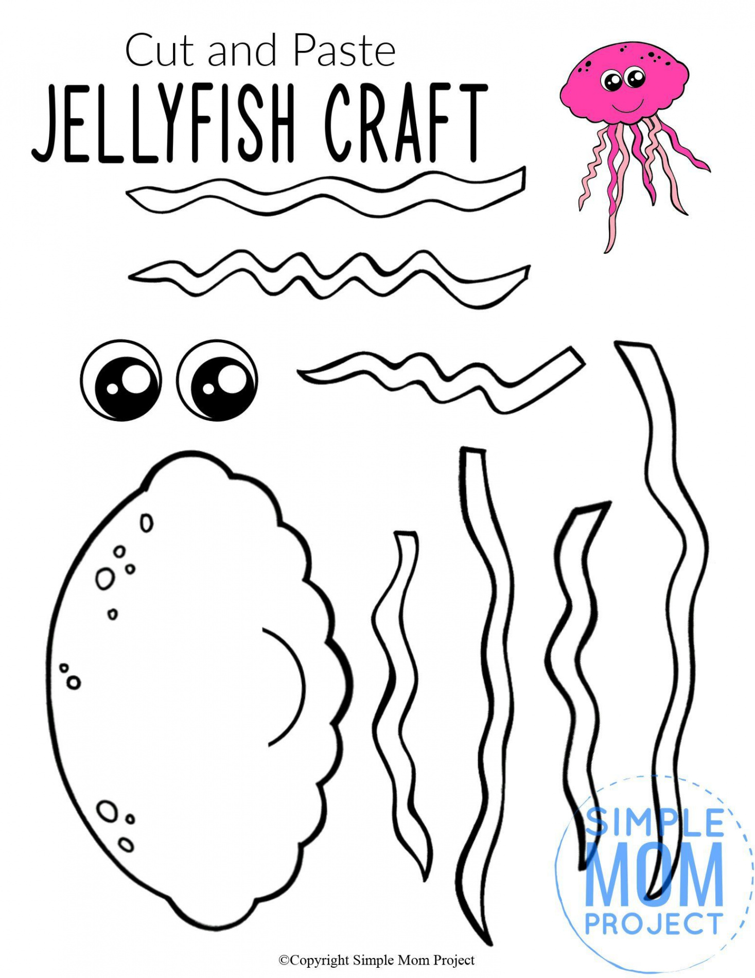 Easy DiY Jellyfish Craft with Free Jellyfish Template  Ocean