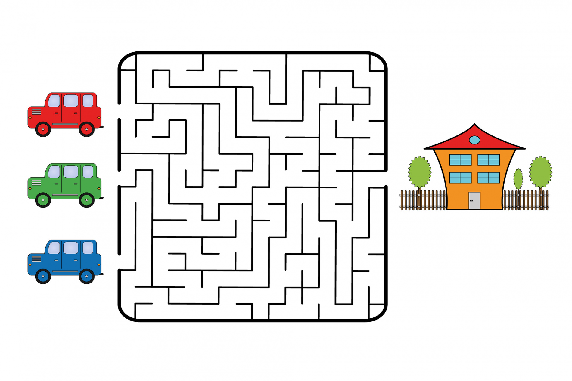 Easy Mazes. Printable Mazes for Kids