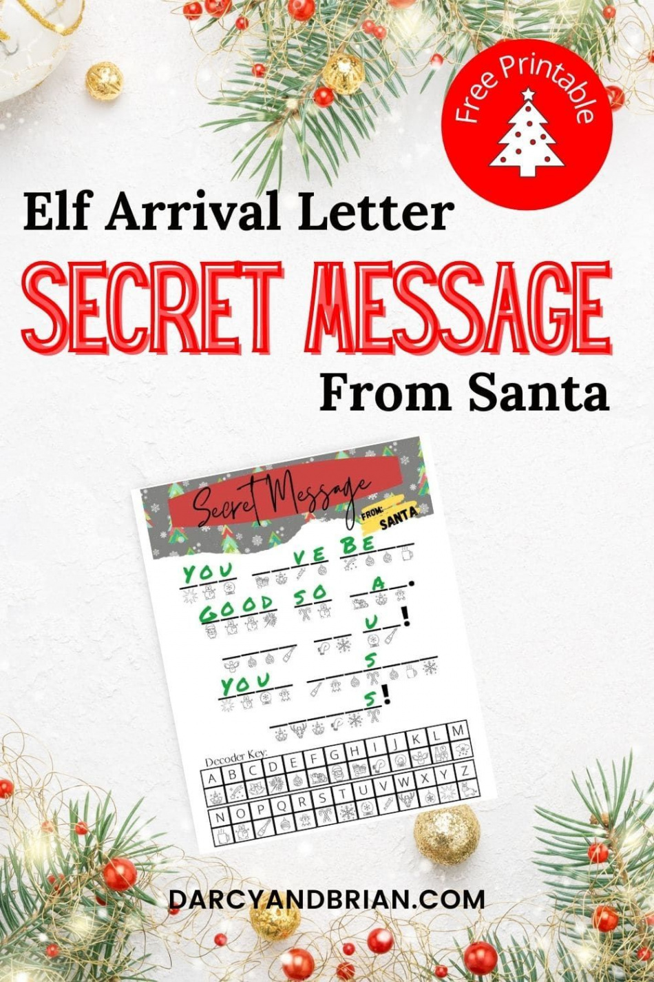 Elf on the Shelf Arrival Letter: Printable Secret Message from