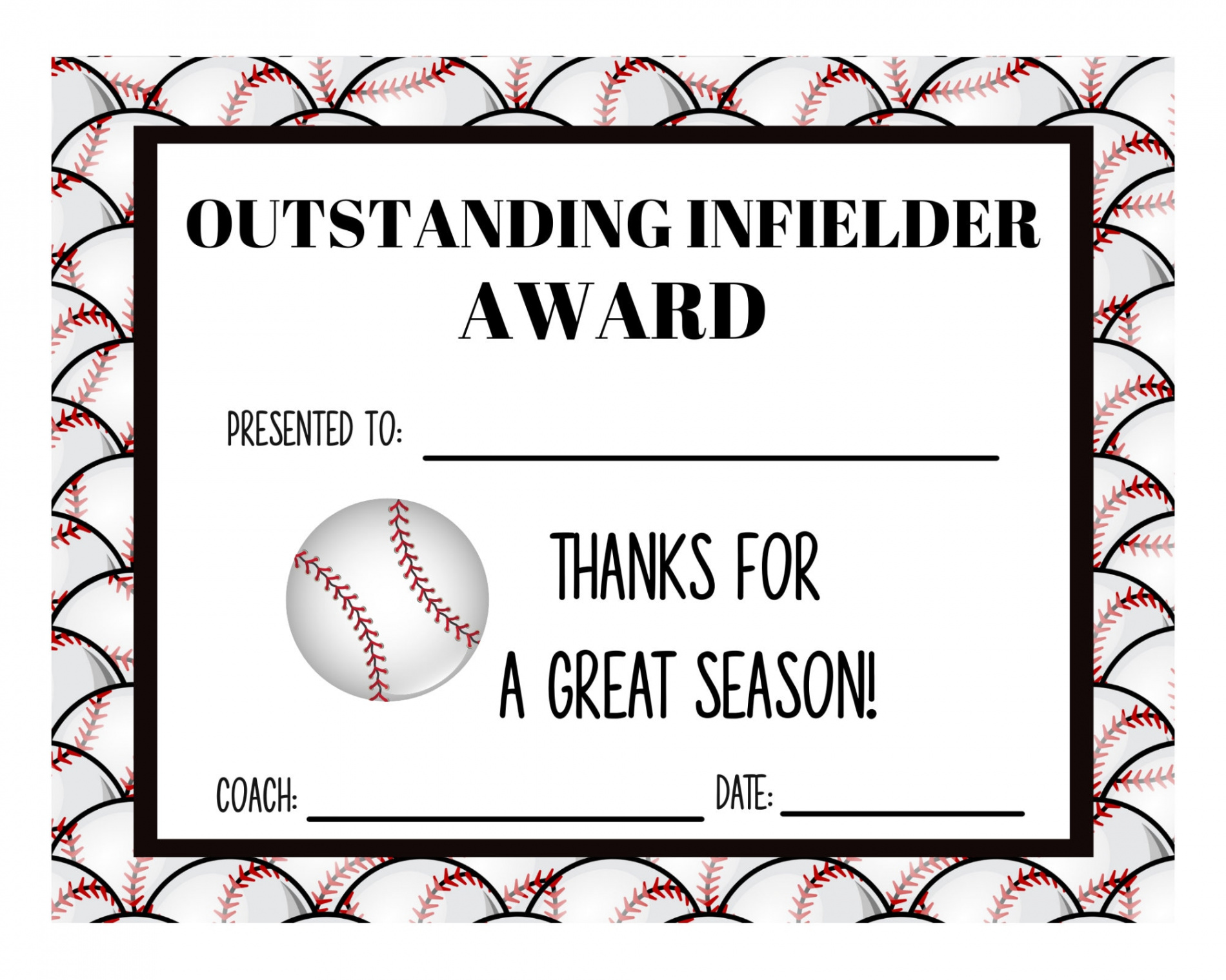 End of Season Baseball Award Certificates  Baseball - Etsy Hong Kong