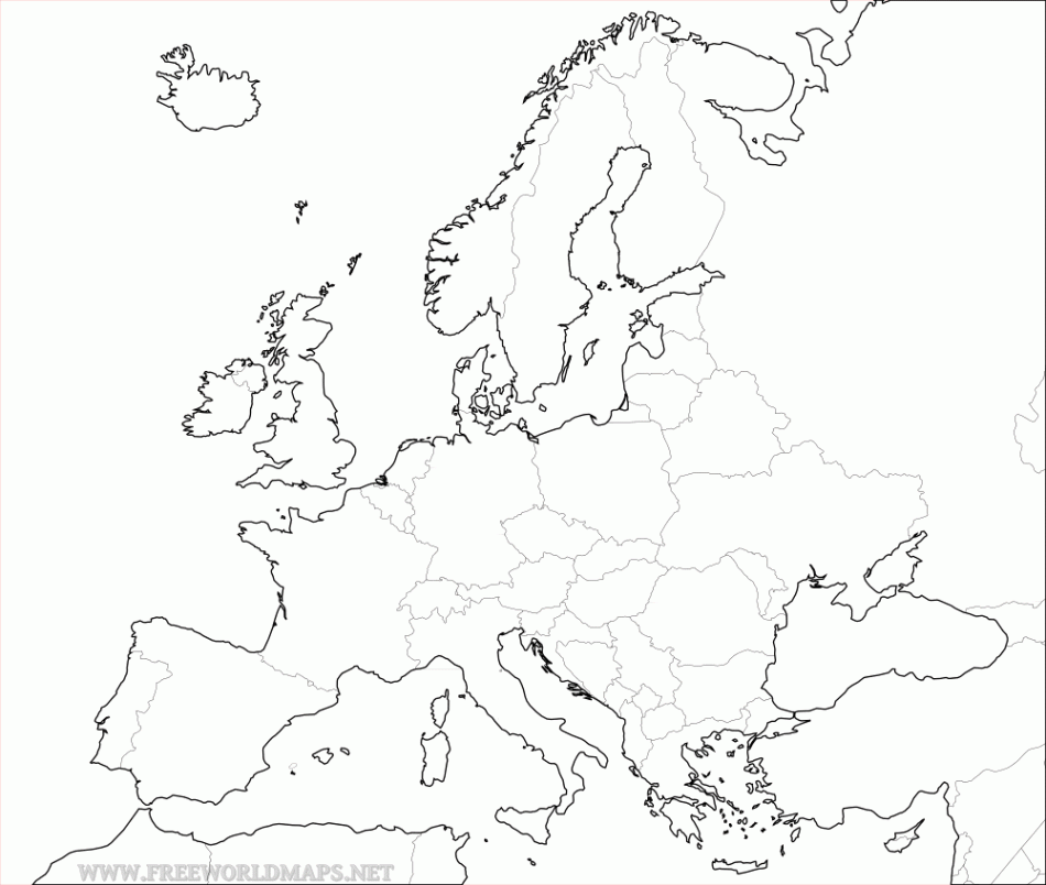 Europe outline map  Europe map, Map, Printable maps