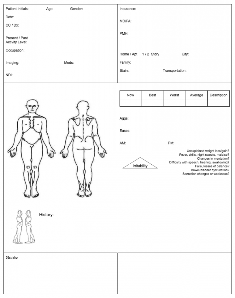 📋 Evaluation Templates — James McAfee, PT, DPT