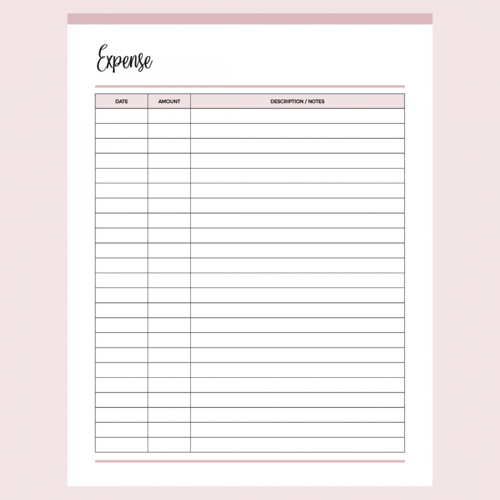 Expense Tracker Printable  US Letter and A PDF  Instant Download