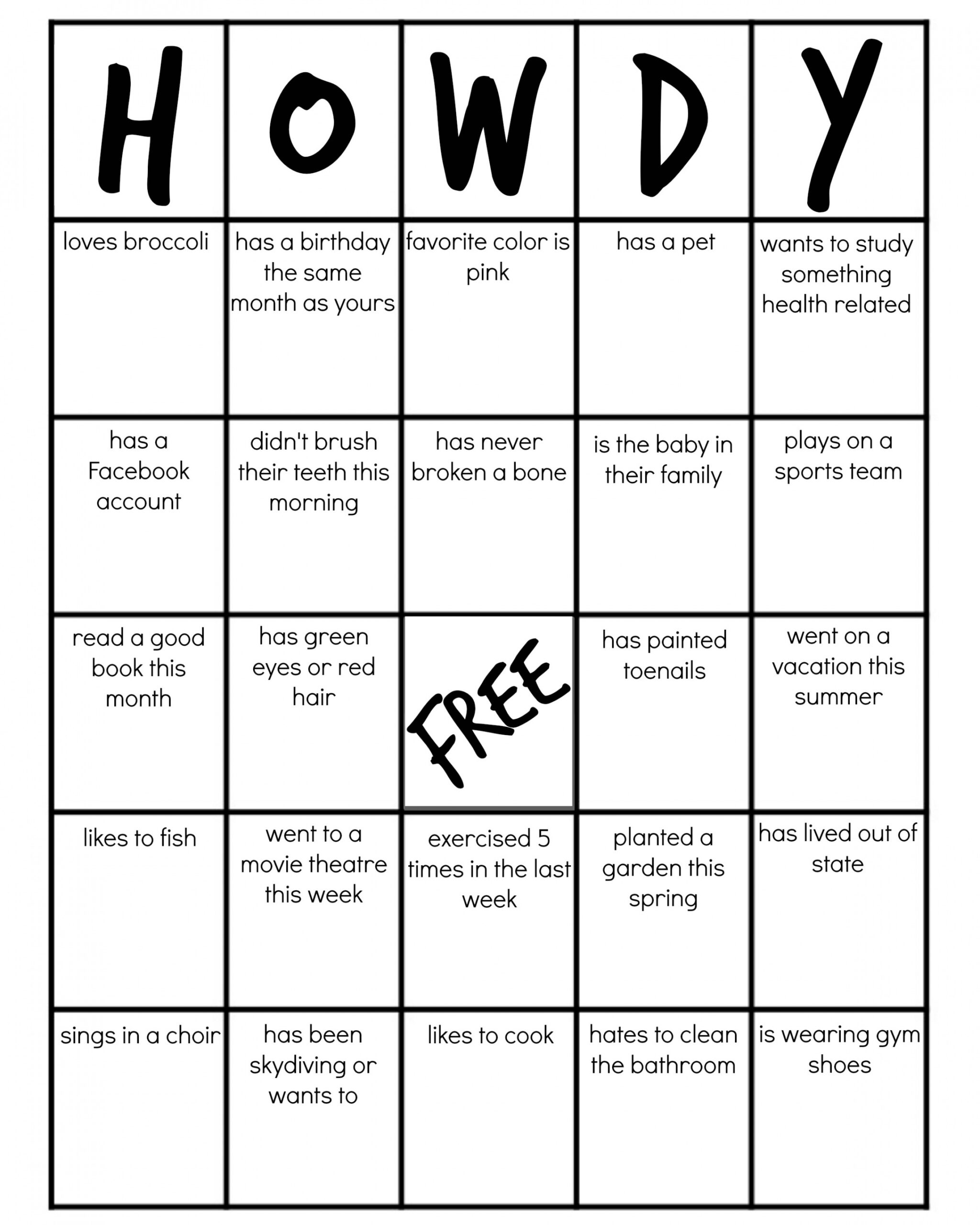 Family Reunion: Get-to-Know-You BINGO