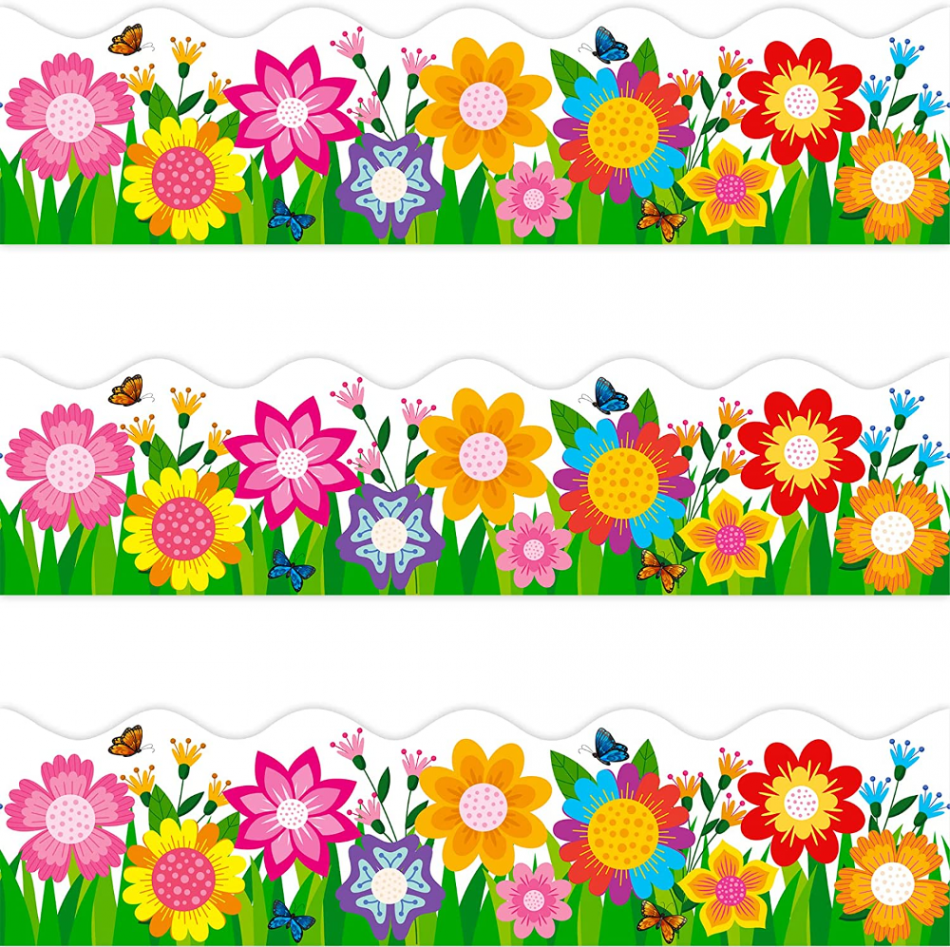 Feet Frogs Bulletin Board Borders Flower Insect Butterfly