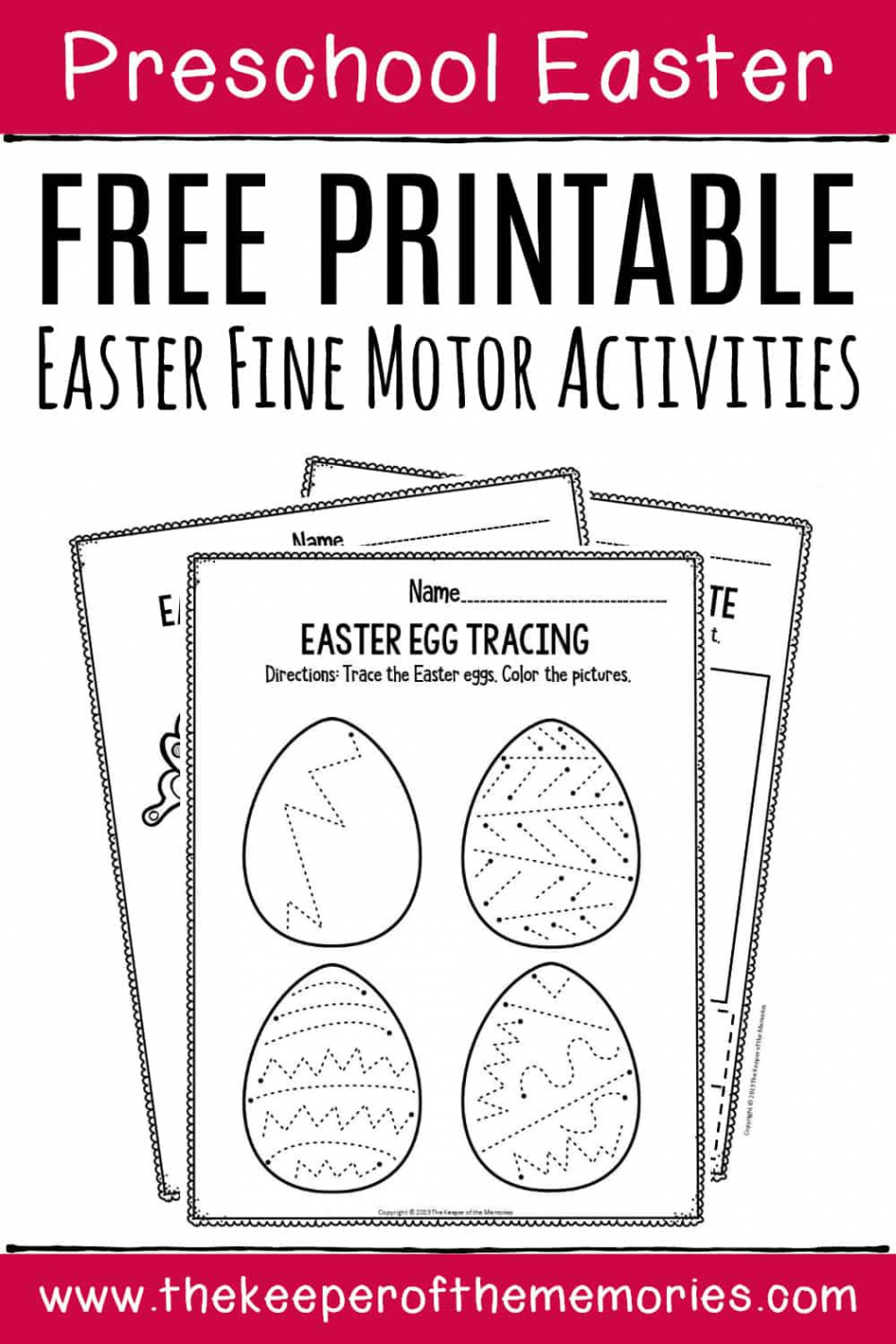 Fine Motor Printable Easter Activity Sheets - The Keeper of the