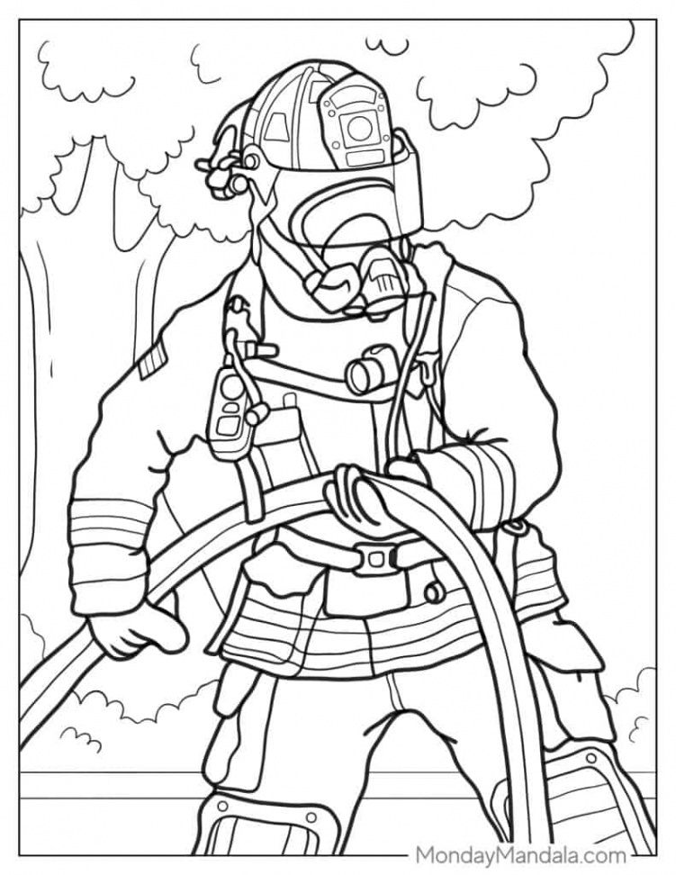 Firefighter Coloring Pages (Free PDF Printables)