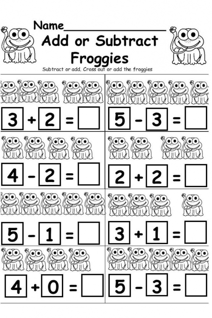 Free Addition and Subtraction Worksheet - kindermomma