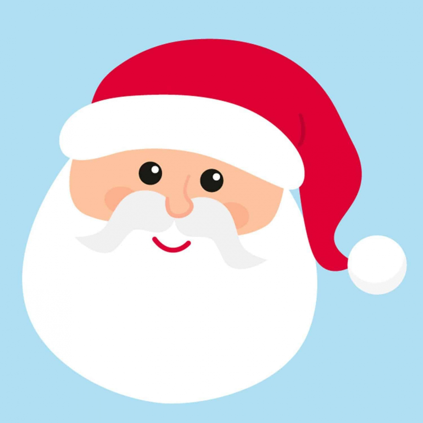 Free & Cute Santa Face Clipart For Your Holiday Decorations