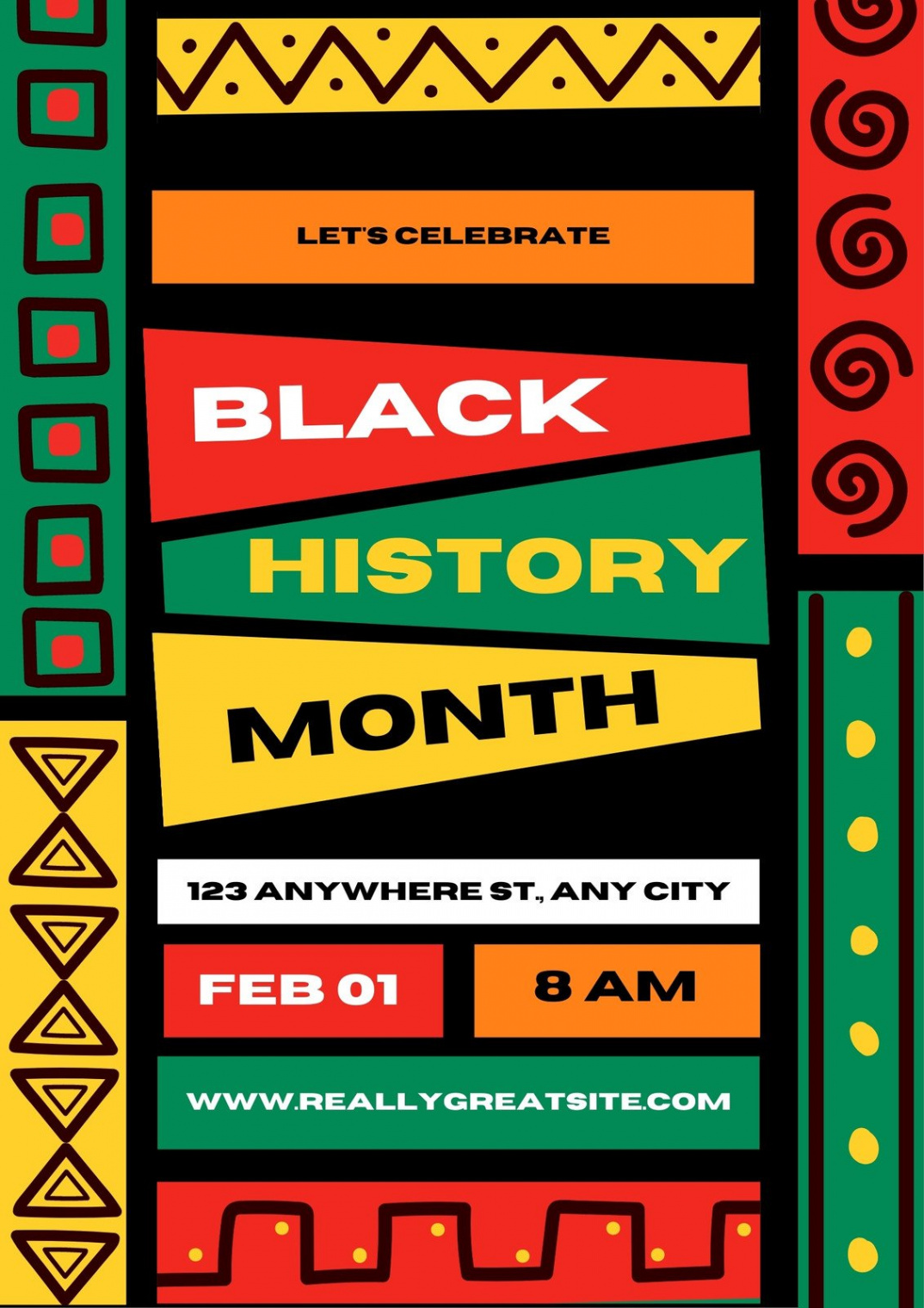 Free and customizable black history month templates