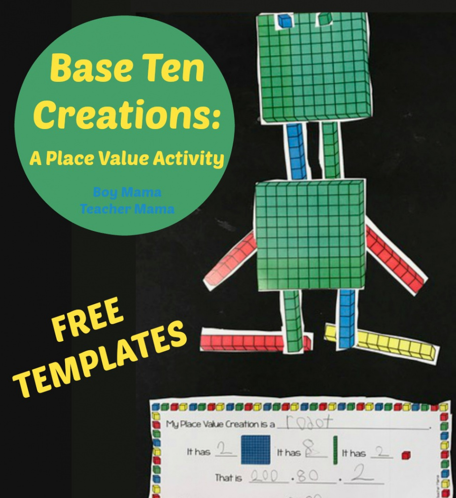 FREE Base Ten Blocks Creations: A Place Value Activity - Boy Mama