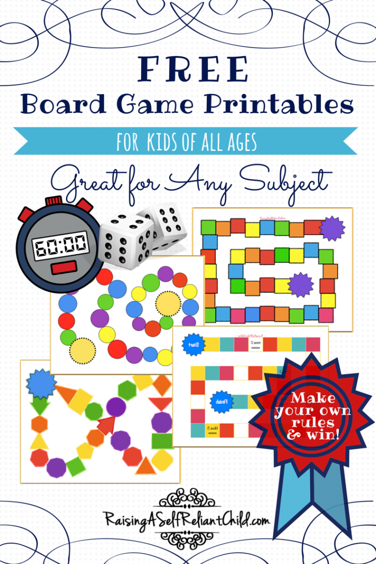 Free Board Games Printable Templates Homeschool  Free board games