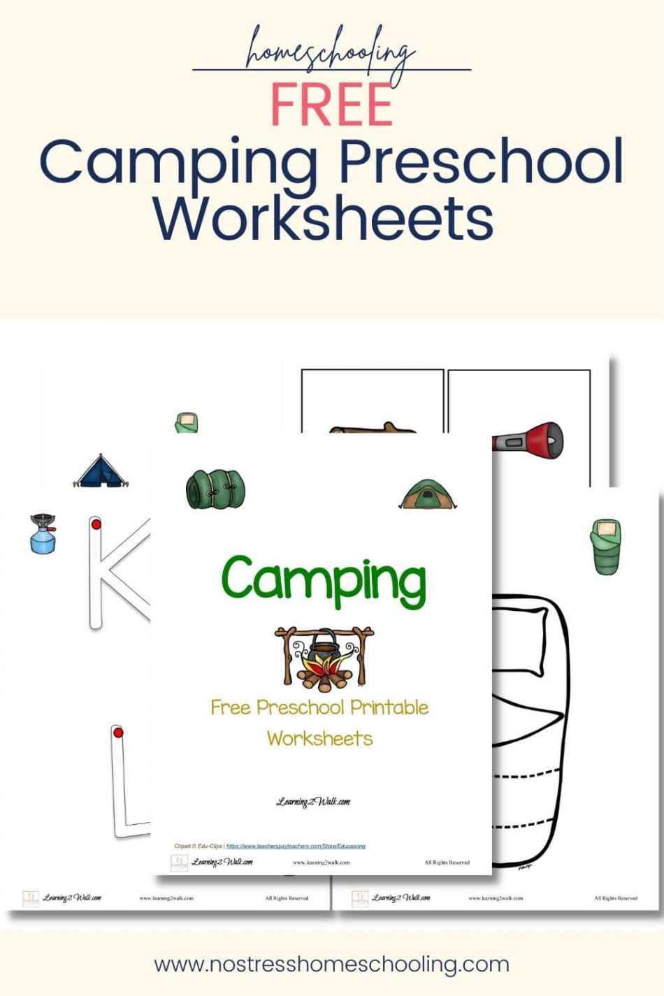 Free Camping Preschool Worksheets (+ Pages)