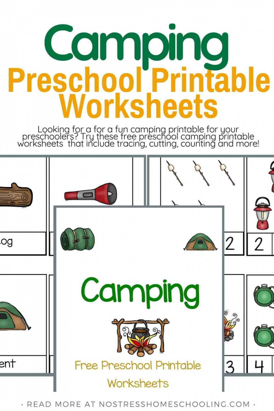 Free Camping Preschool Worksheets (+ Pages)