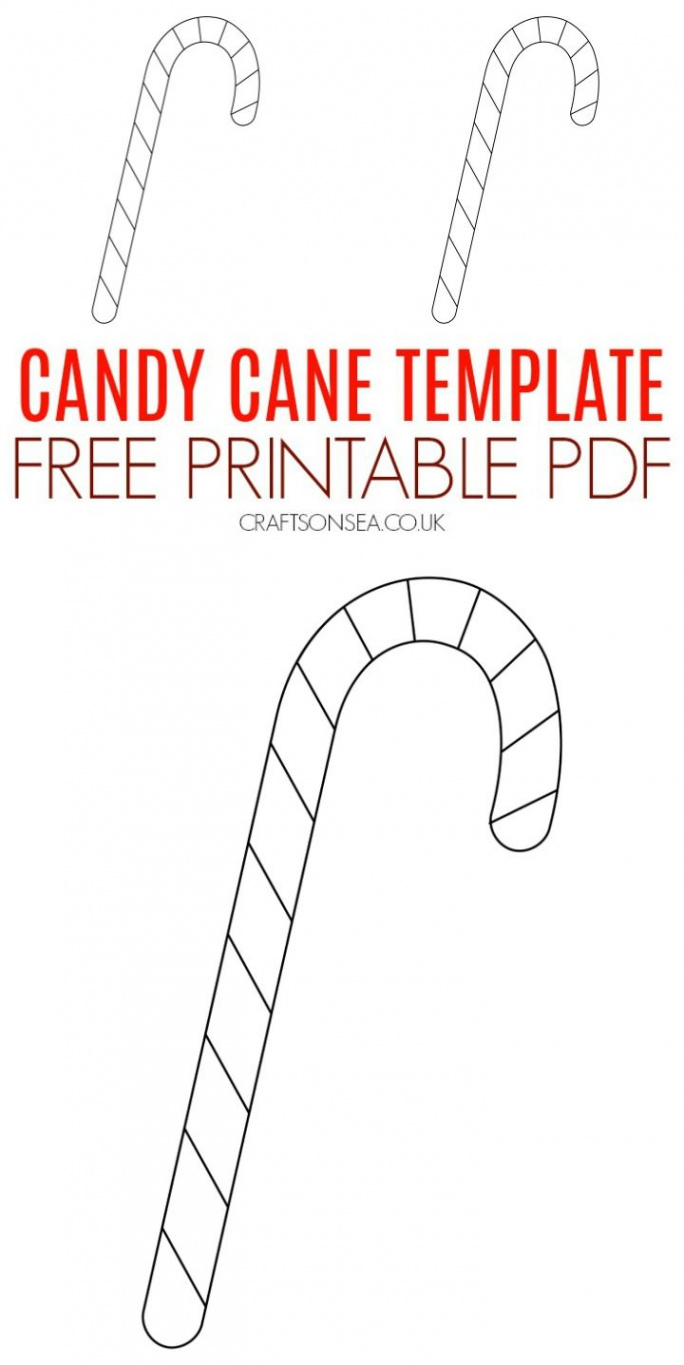 FREE Candy Cane Template (Printable PDF)  Candy cane template