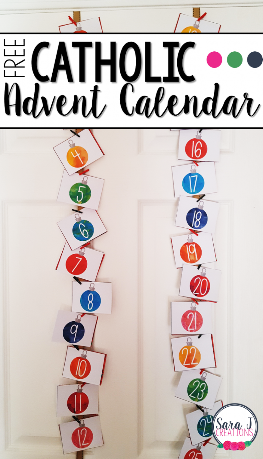 Free Catholic Advent Calendar  Sara J Creations