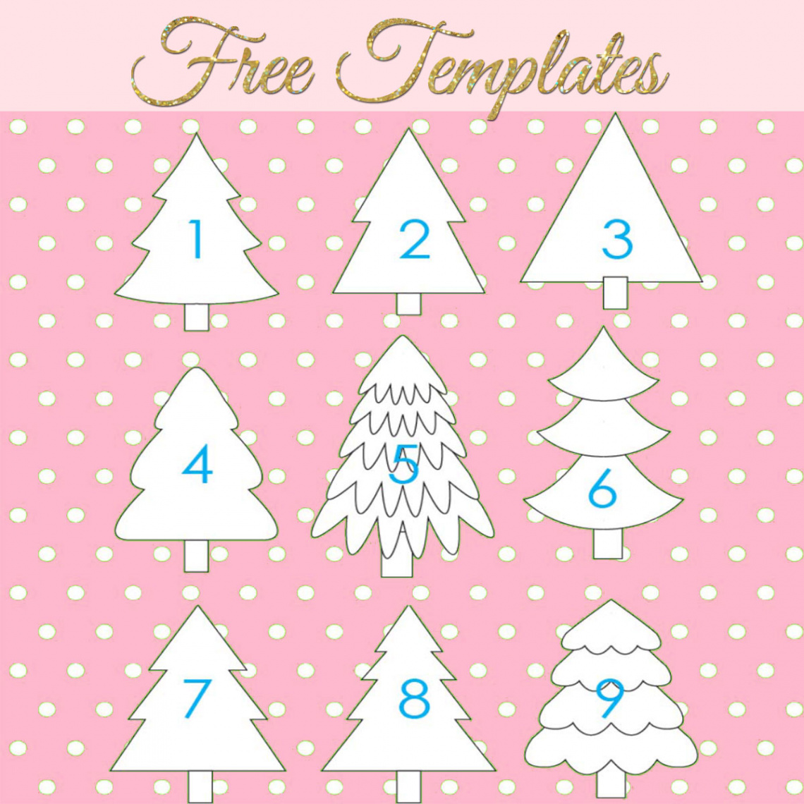 Free Christmas Tree Templates, Printable Tree Outlines  TREASURIE