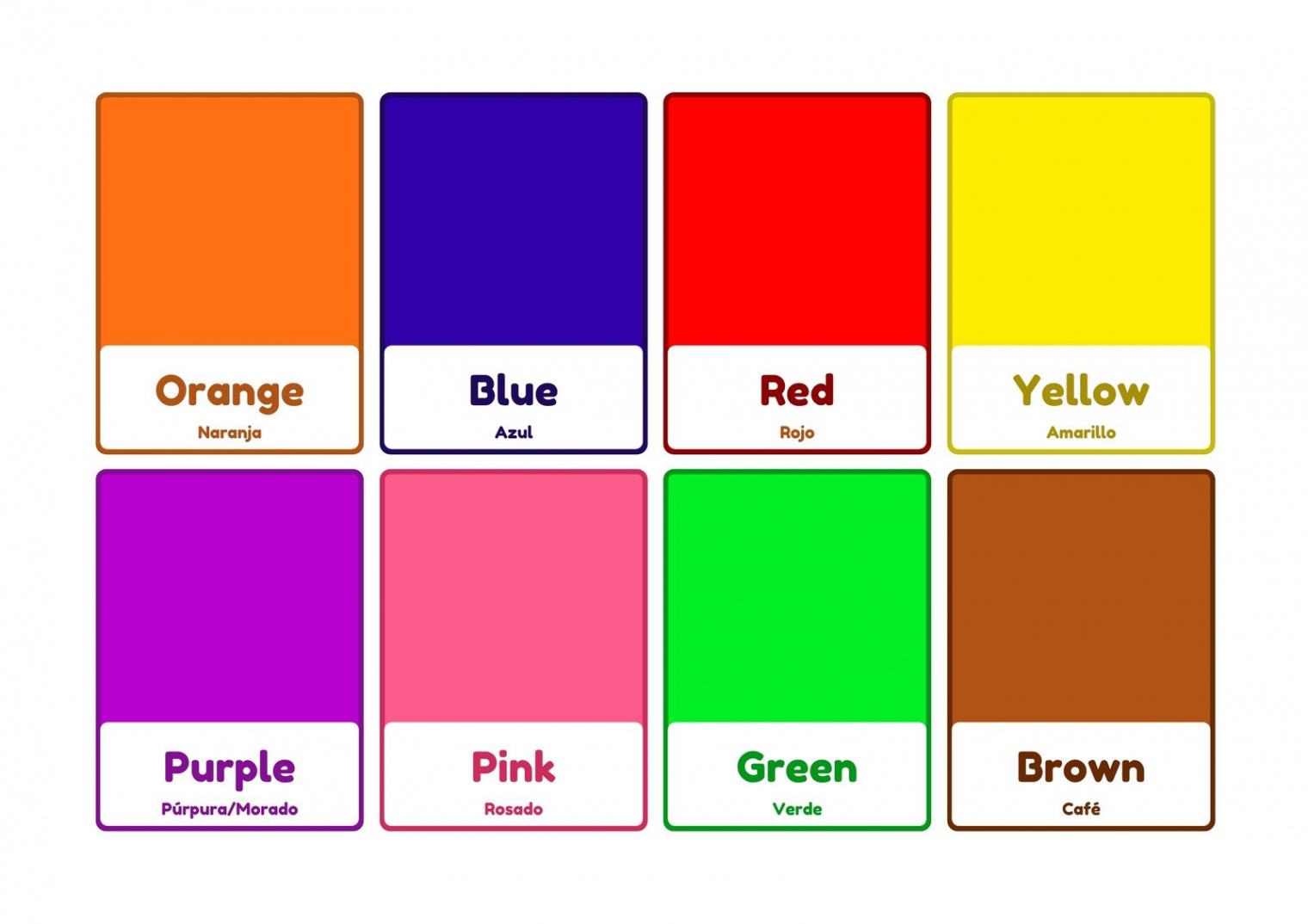 Free color flashcard templates to edit and print  Canva