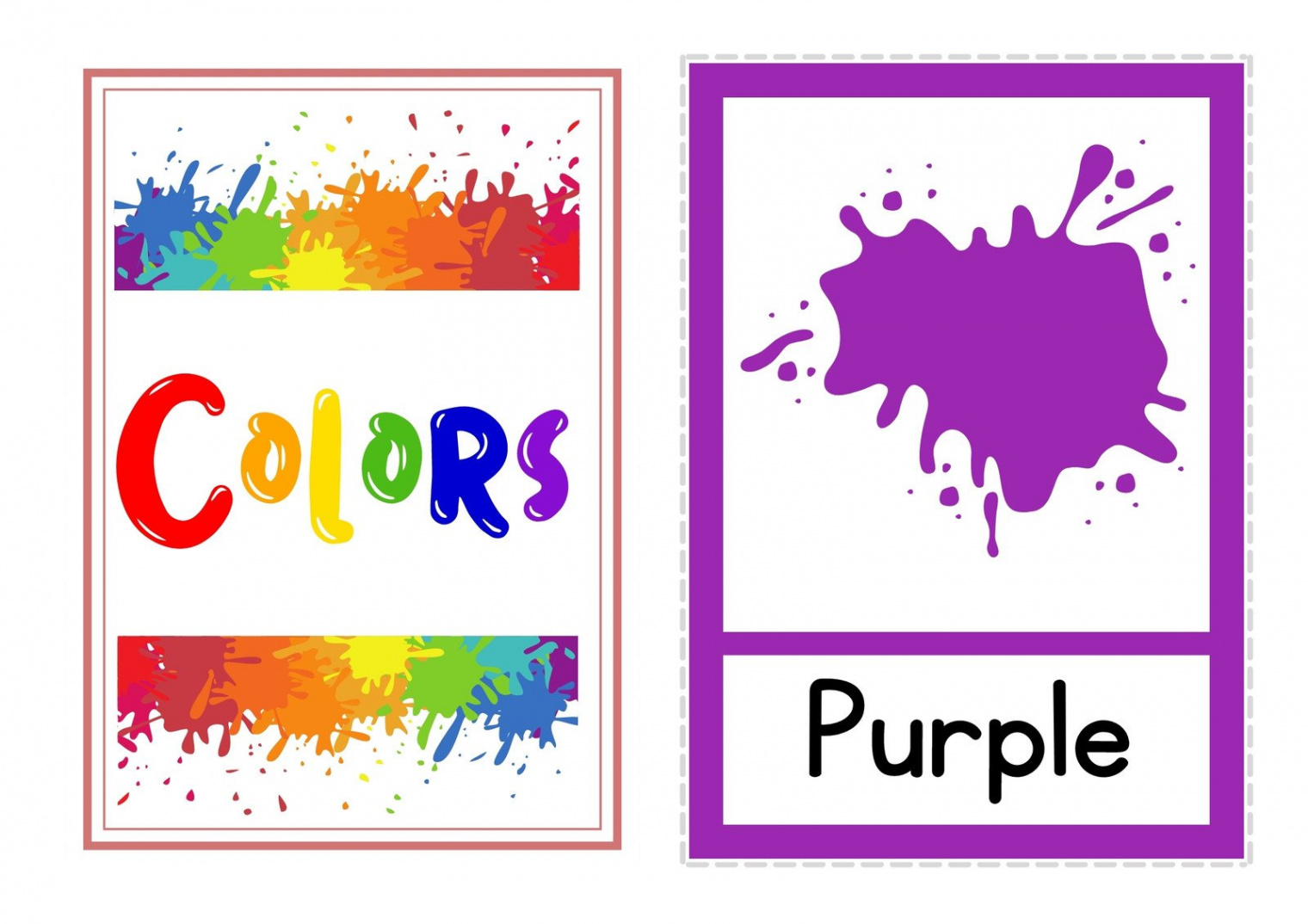 Free color flashcard templates to edit and print  Canva