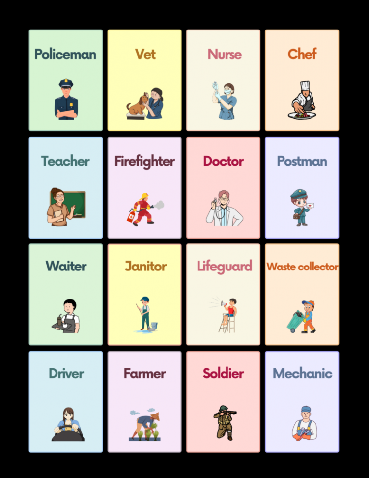 Free Community Helpers Flashcards for Autism and Speech Therapy