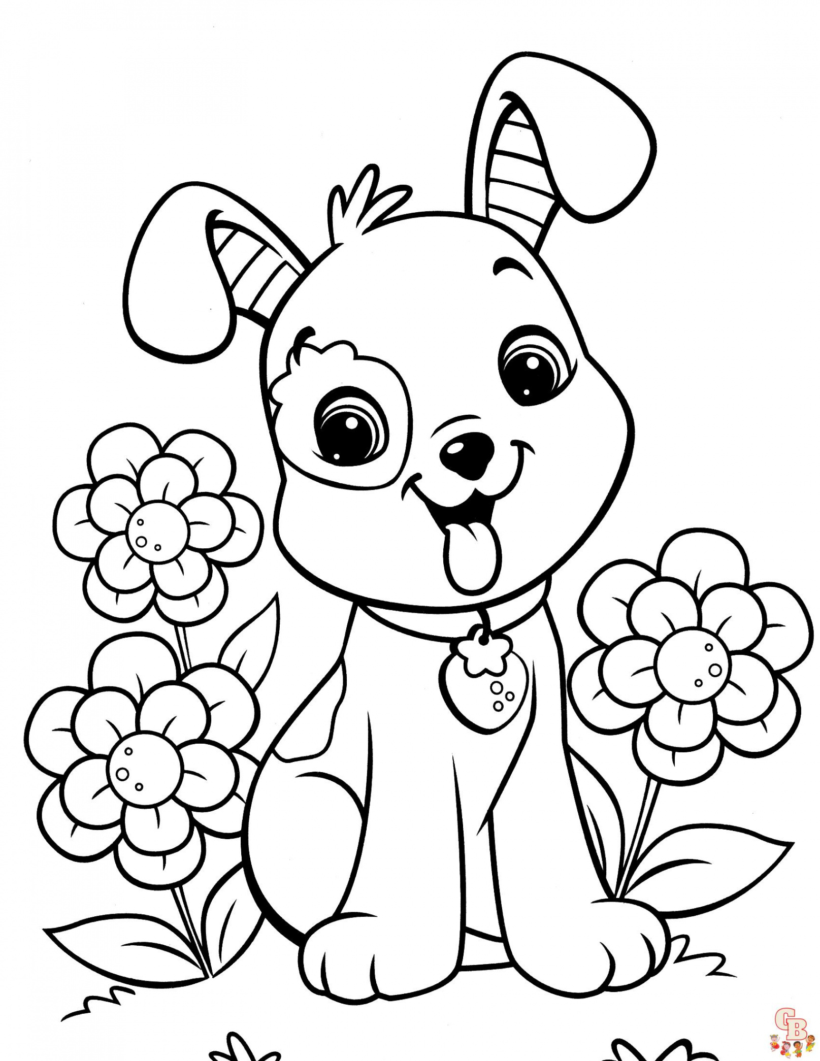 Free Cute Puppy Coloring Pages - Printable Sheets for Kids