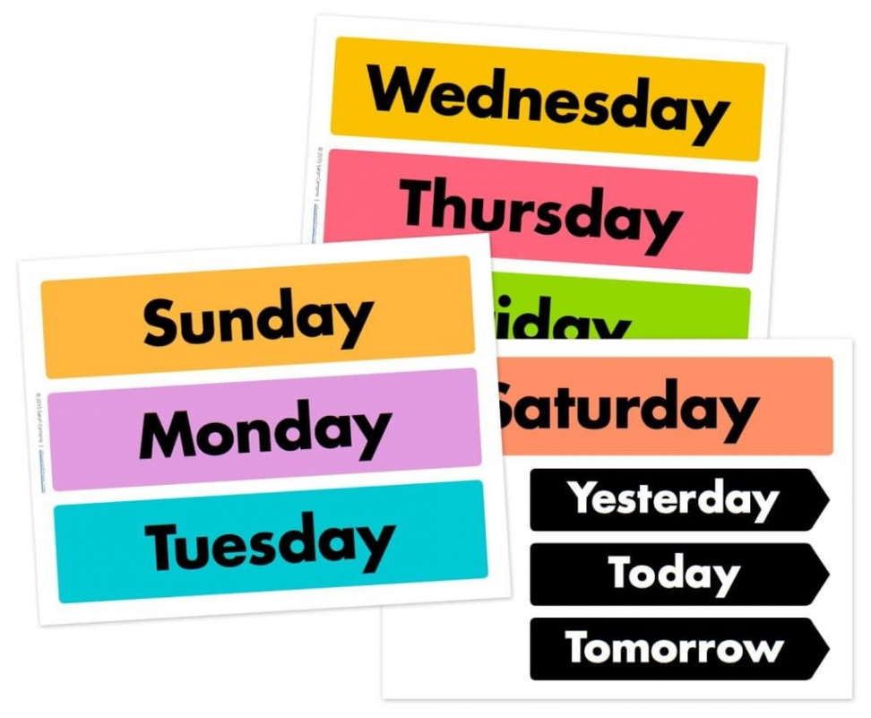 FREE Days of the Week and Weather Wheel Printables  Free days of