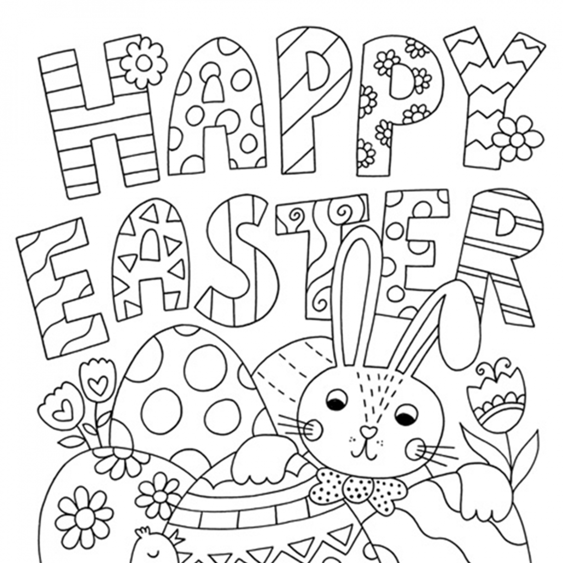 Free Easter Card Colouring Download  Hobbycraft