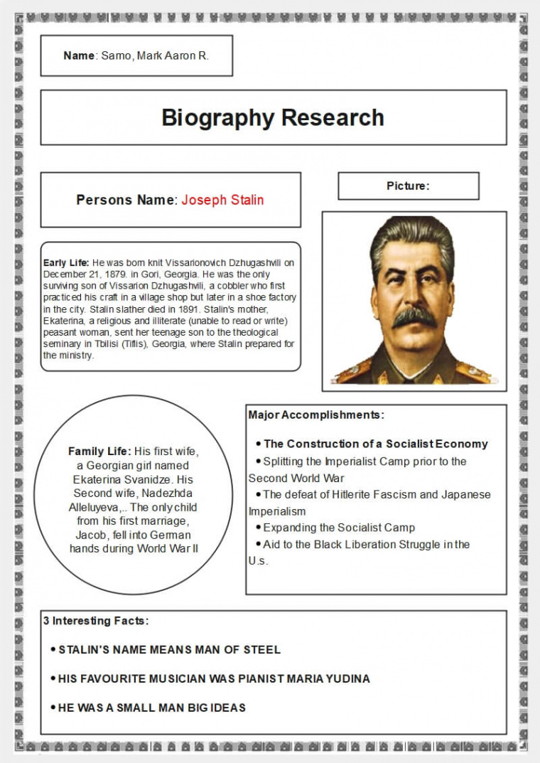 Free Editable Biography Graphic Organizer Examples  EdrawMax Online