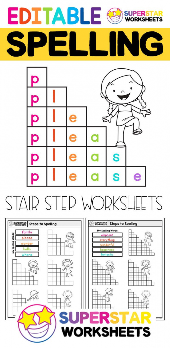 Free Editable spelling worksheets