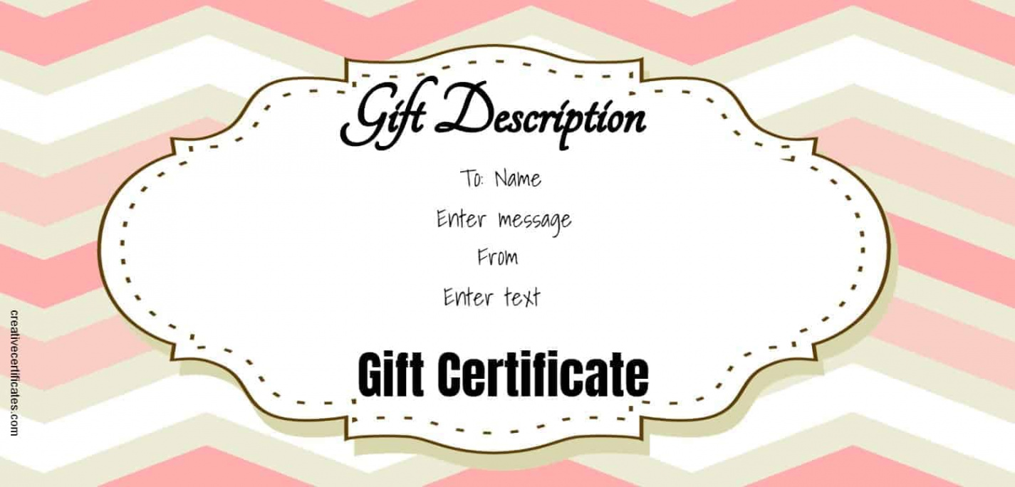 FREE Gift Certificate Template  Customize Online and Print