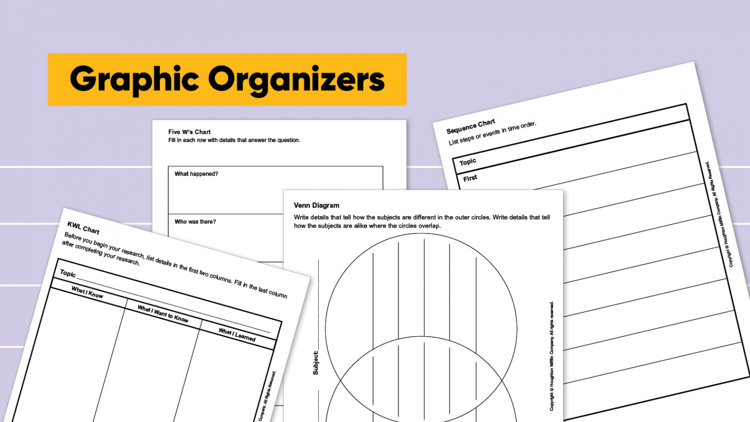 Free Graphic Organizer Templates  Houghton Mifflin Harcourt