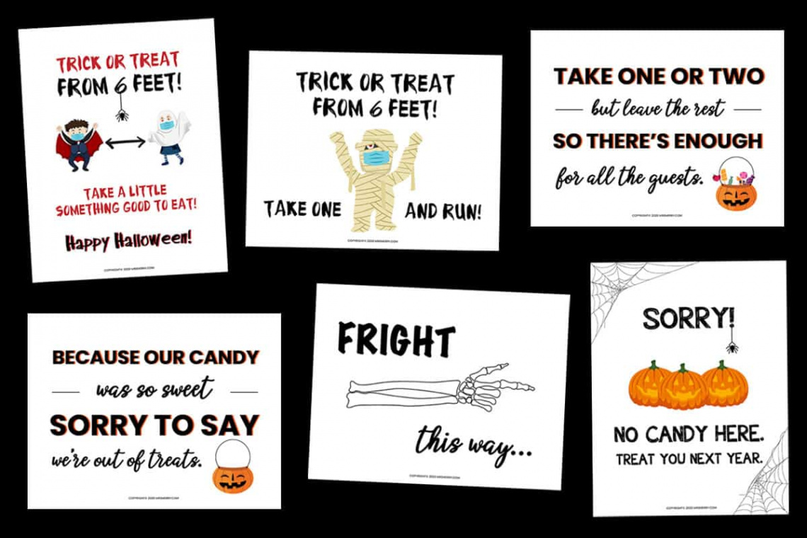 Free Halloween Trick-or-Treat Signs for Candy  Mrs