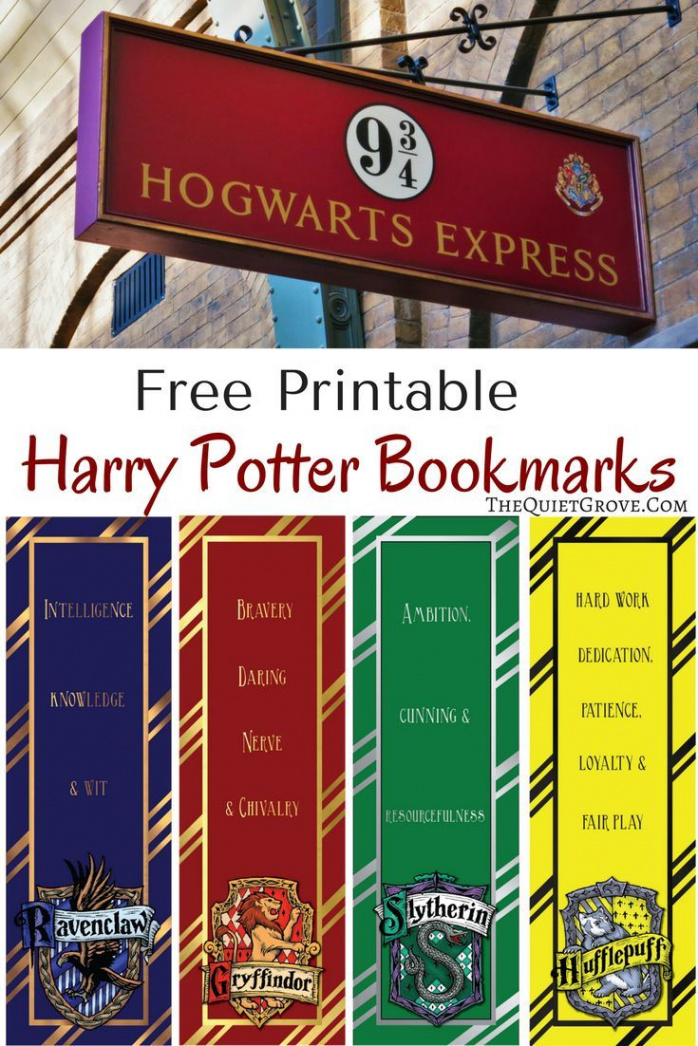 FREE Harry Potter Printable Bookmarks  Harry potter printables