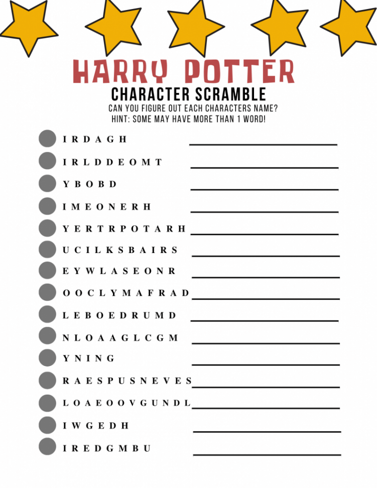 Free Harry Potter Printable Games: A Magical Addition to Family