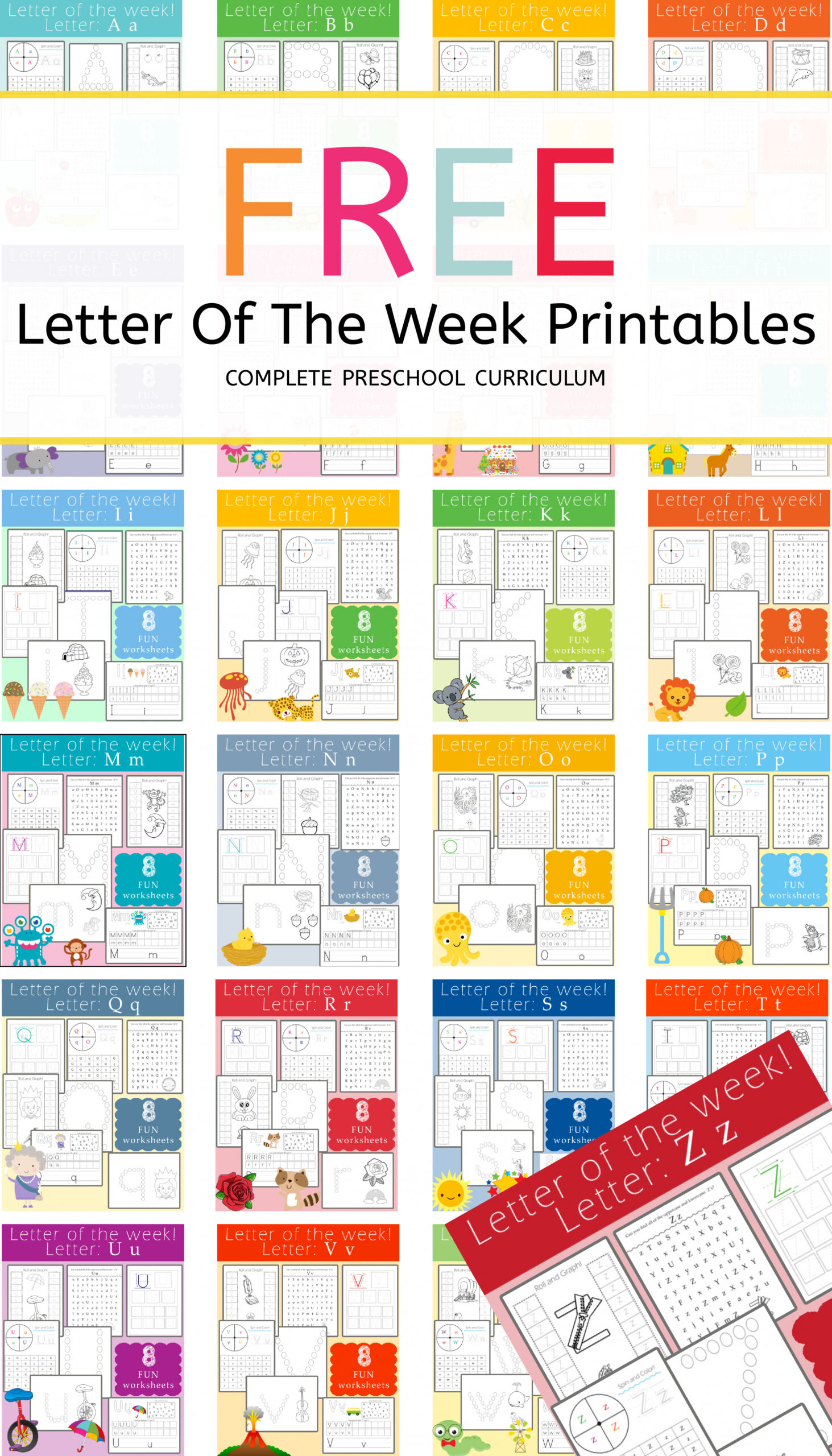 FREE Letter Of The Week Printables: Letter Z - Preschool Curriculum