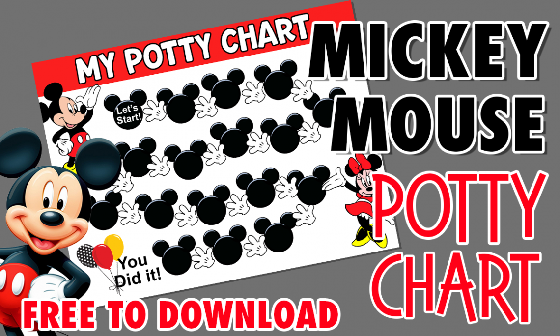 Free Mickey Mouse Potty Chart  Ellierosepartydesigns